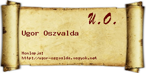 Ugor Oszvalda névjegykártya